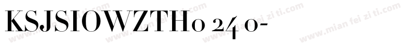 KSJSIOWZTH0 24 0字体转换